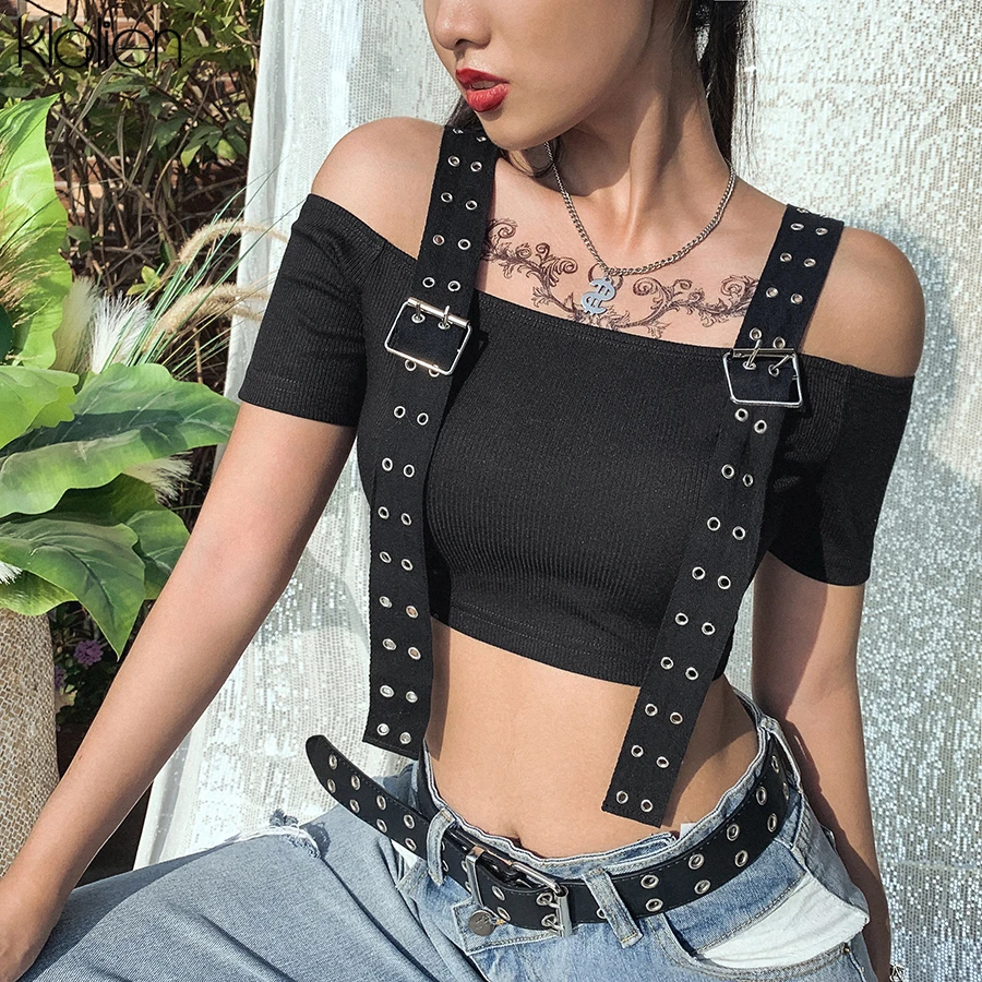 Футболка KLALIEN женская с открытой спиной пикантный Повседневный мягкий