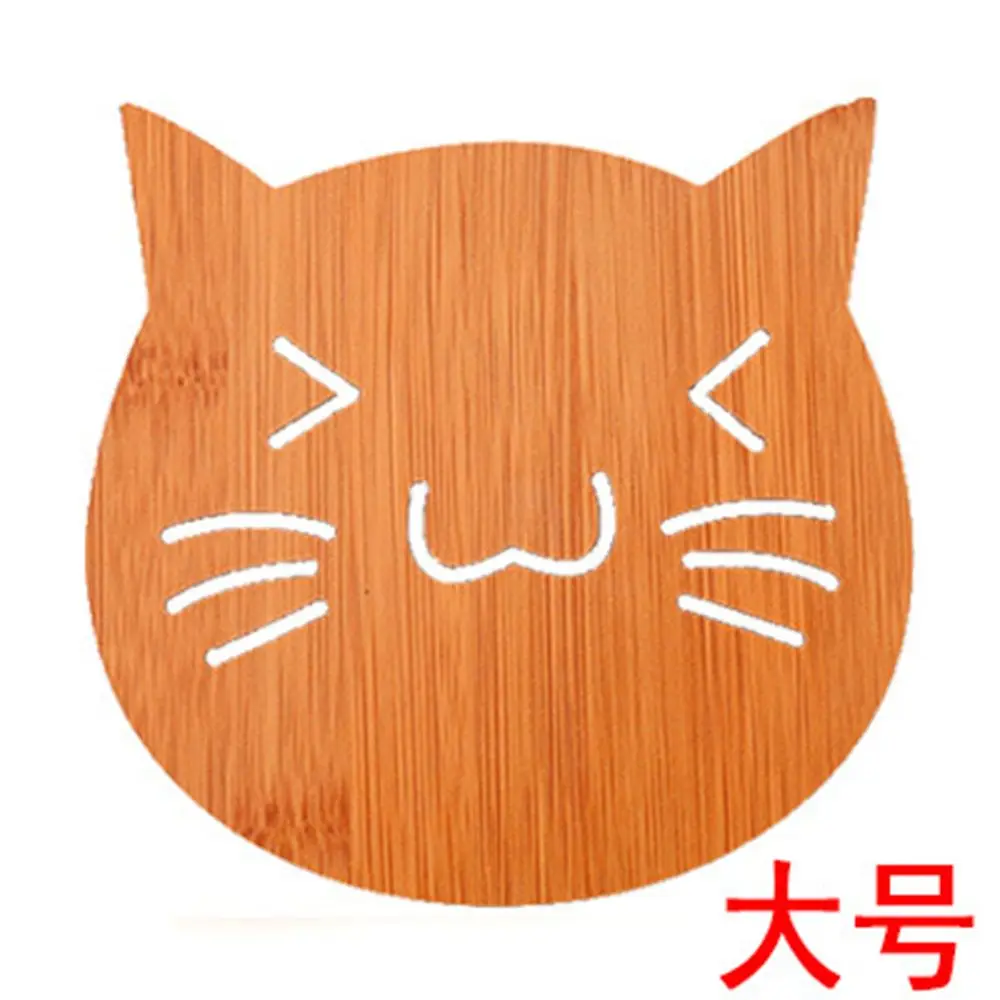 1 шт. коврик для кастрюль чаши деревянный мультяшный изоляционный подложка