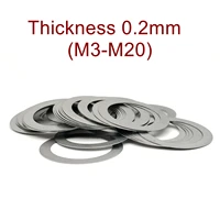 thickness 0 2mm stainless steel flat washer ultra thin gasket high precision adjusting gasket m3 m50 thin shim sus304