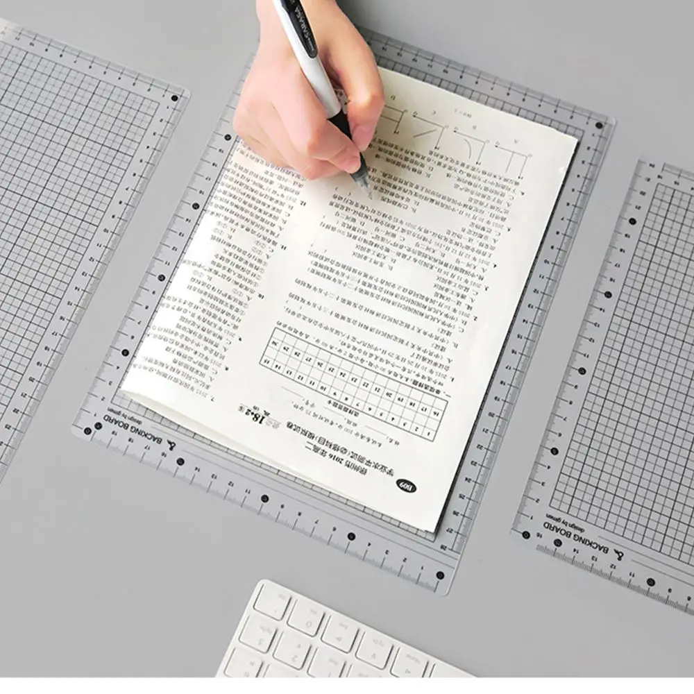 

School Measuring Supplies Students Handwriting Plank Transparent Cutting Mats Drawing Clipboard Ruler Board Writing Pad