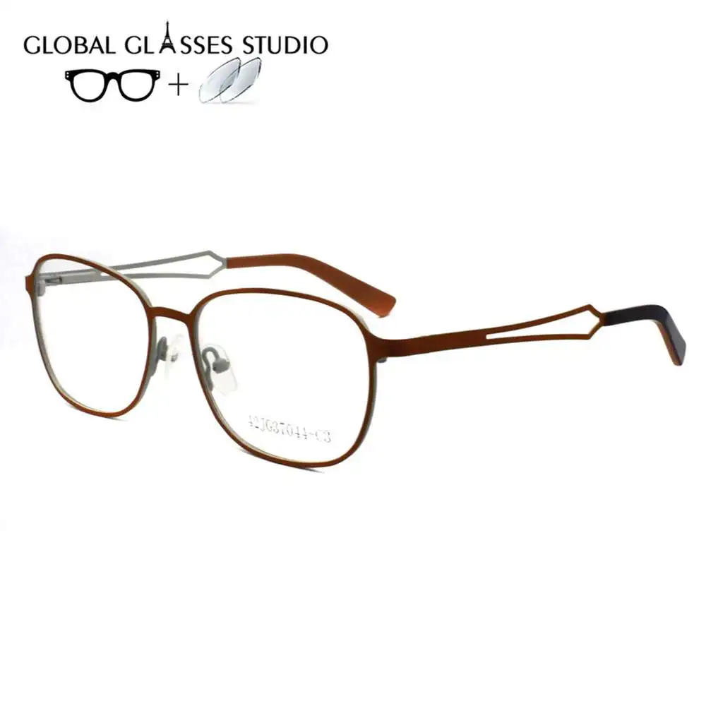 

42JG37044-C3 Orange Color Women Clear Lens Glasses Frame Optical Myopia Prescription Eyeglasses