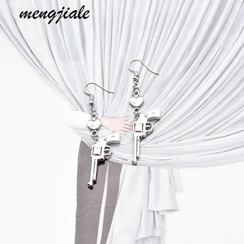 1 пара в винтажном стиле Ручная выделка простой дизайн панк Стиль пистолет