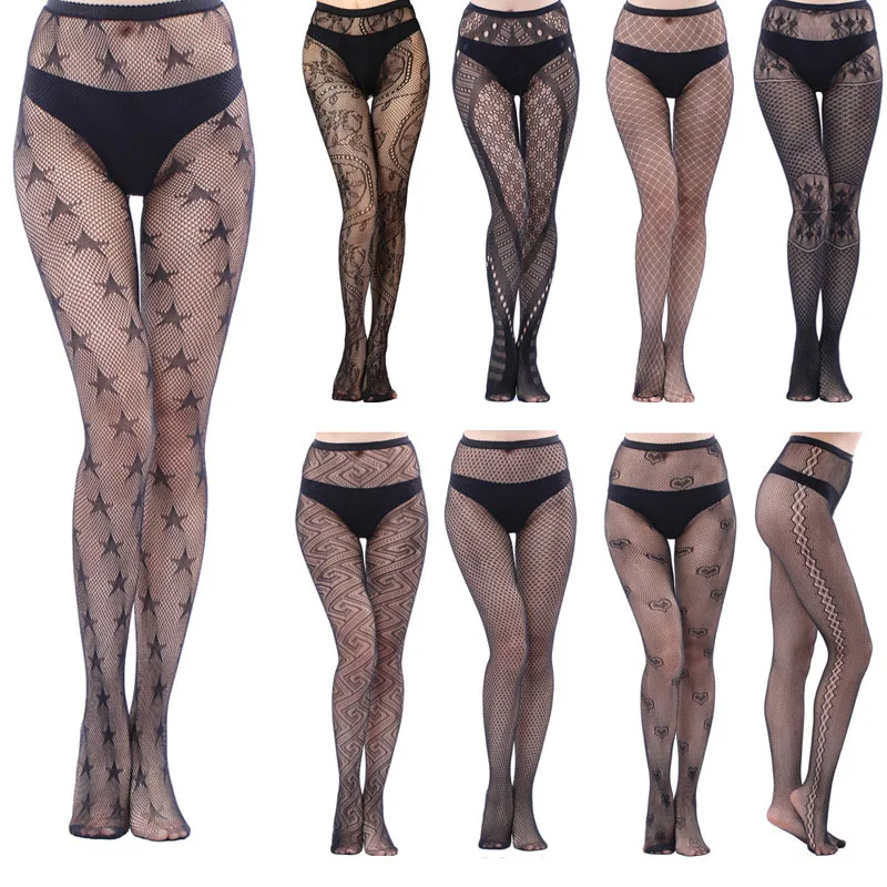 

Fashion Women's Sexy Long Stockings Women Sexy Thigh High Fishnet Nylon Long Standard Over Knee Pantyhose 1pair Sexy Lingerie