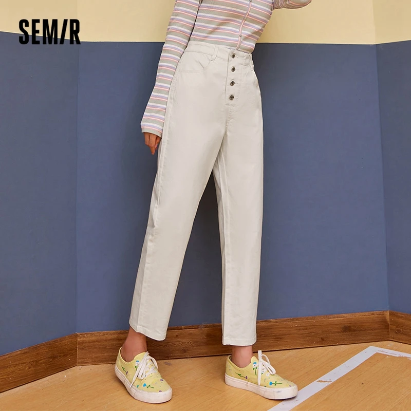 

SEMIR Casual Trousers Women Autumn 2021 New High-Waist Slim Harem Pants Ladies Tapered Pants