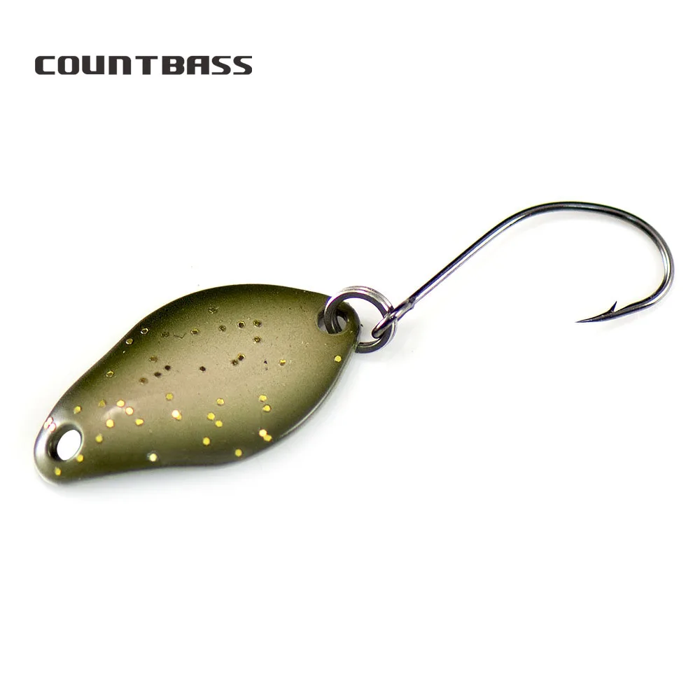 Countbass Casting Salmon Spoon Size 24.5x13.2mm, 2g  5/64oz  Trout Pike Bass Brass Fishing Lures Fish Bait