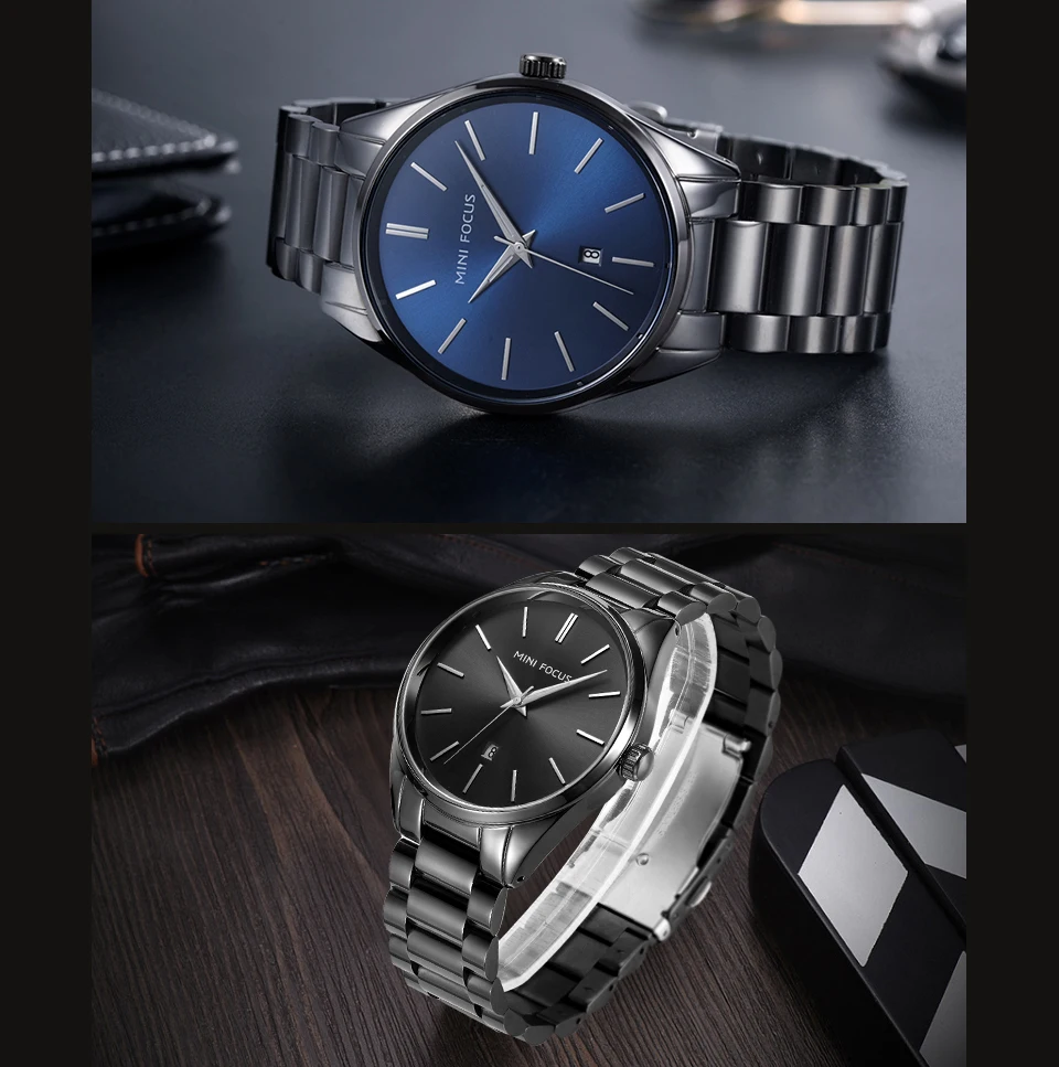 Новинка 2019 модные мужские часы MINI FOCUS Роскошные Кварцевые ведущей марки