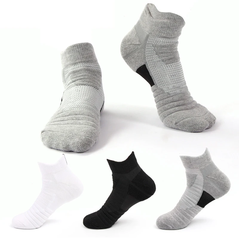 

EU Size 39-45 Anti-fall off Short Tube Socks Men And Women Towel Thick BasketballShock Absorption Breathable Sock