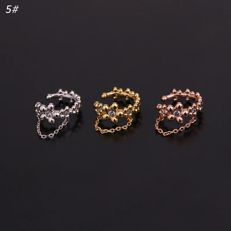 

1PC U-Shaped Ear Clip Helix Cartilage Conch Fake Piercing Jewelry Adjustable CZ Ear Piercing Earring Cartilage Piercing Jewelry