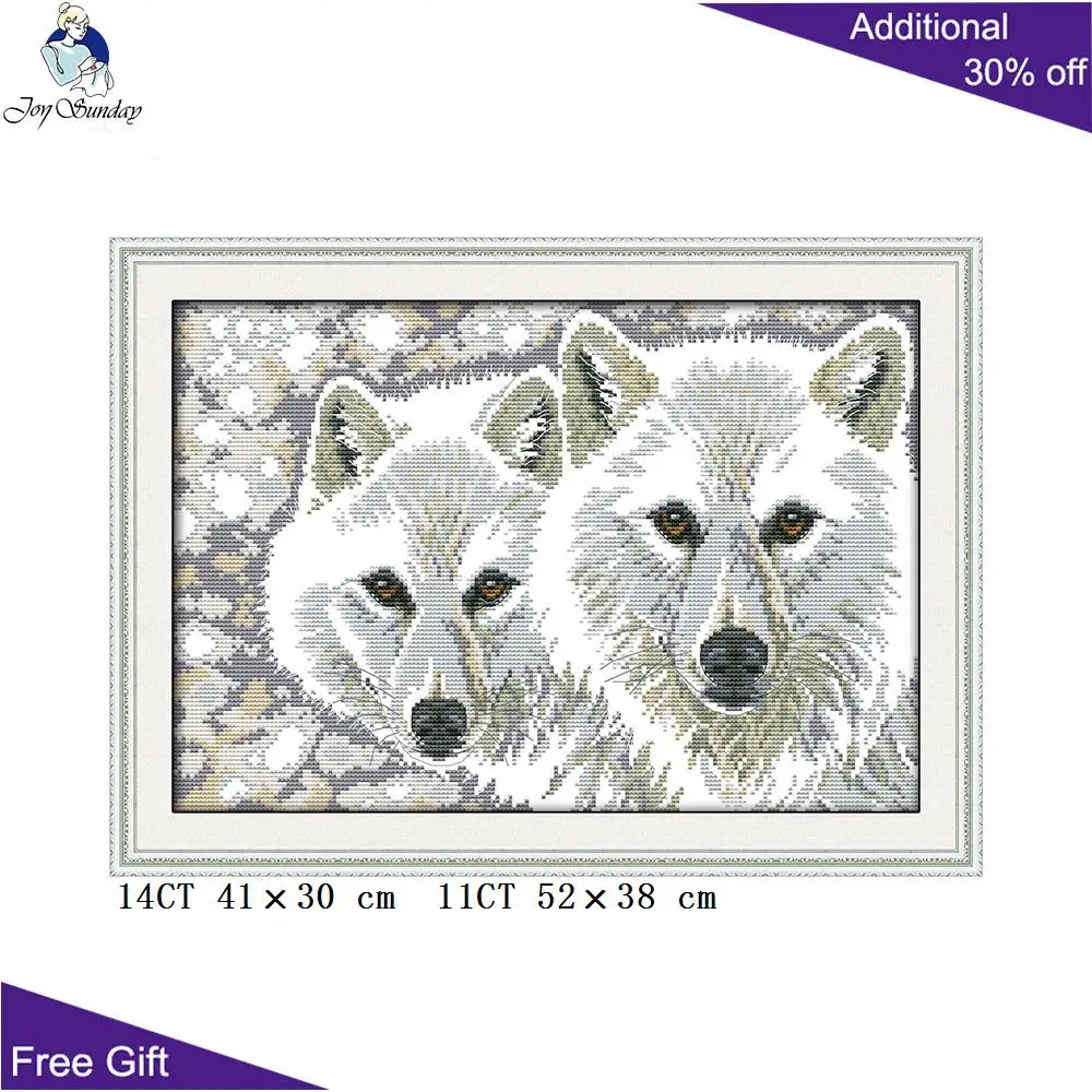 Набор для вышивки крестиком Joy Sunday Wolf Brother Kiss Spirit D368 D420 D519(2) D780(3) Домашний декор с