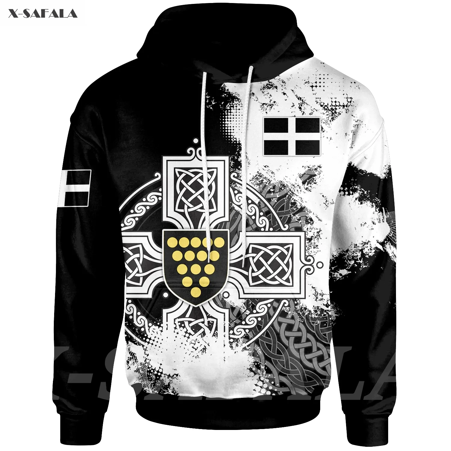 

CORNWALL CELTIC Star Tattoo Country Flag 3D Printed Hoodie Man Women Pullover Tracksuit Outwear Zipper Sweatshirt Casual Jersey