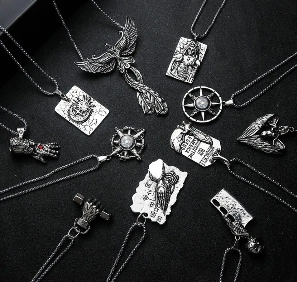 2020 вдохновляющее ожерелье влюбленных унисекс модное простое в виде черепа кулон