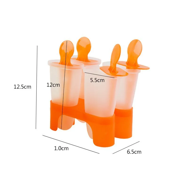 

Homemade DIY Ice Cream Mold 4 6 8 Cells Ice Cube Molds Summer Popsicle Maker Platsic Kitchen Tools Randomly Color Lolly Mould