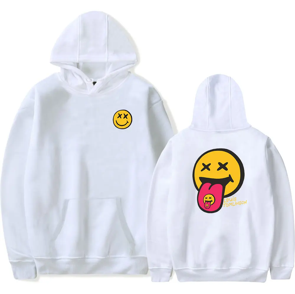

Louis Tomlinson Hoodies Streetwear Fashion Smiling Face Hoodie Fashion Popular Smiley Merch Sweatshirt Men Women Hiphop Hoodie