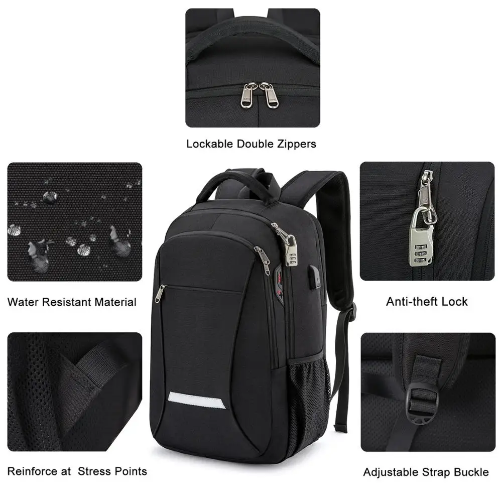 Многофункциональные мужские дорожные рюкзаки с защитой от кражи уличные деловые