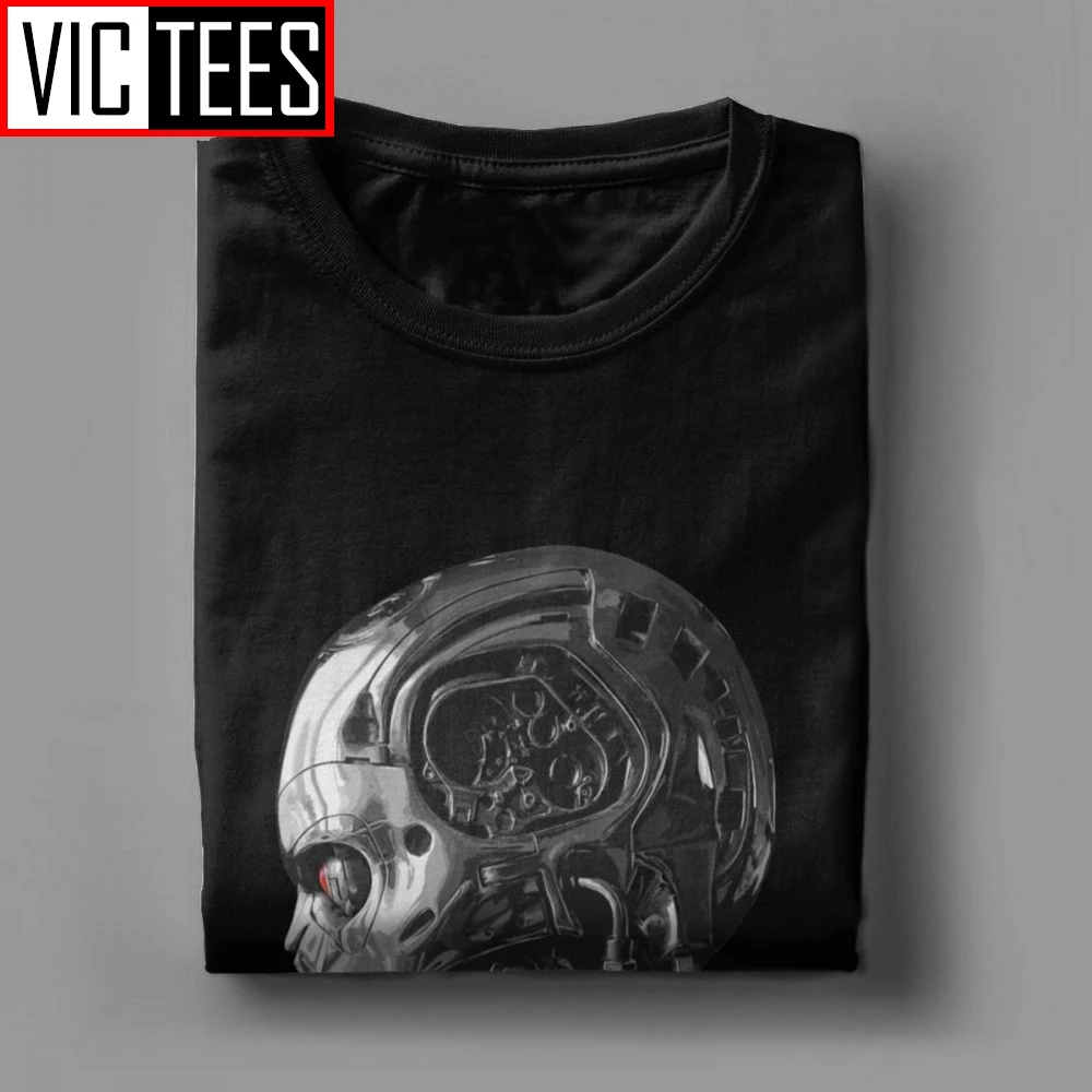 Футболка мужская с принтом терминатор хлопковая тенниска в стиле ретро майка рок