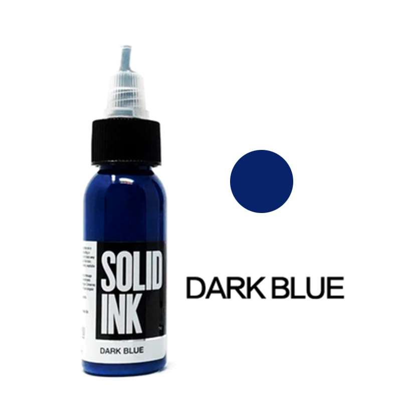 Tinta чернила для татуировки пигмент микроblading pigmento pigmentos tintas para tatuajes tinta tatuaje encre tatouage тату цвета - Color: Dark blue