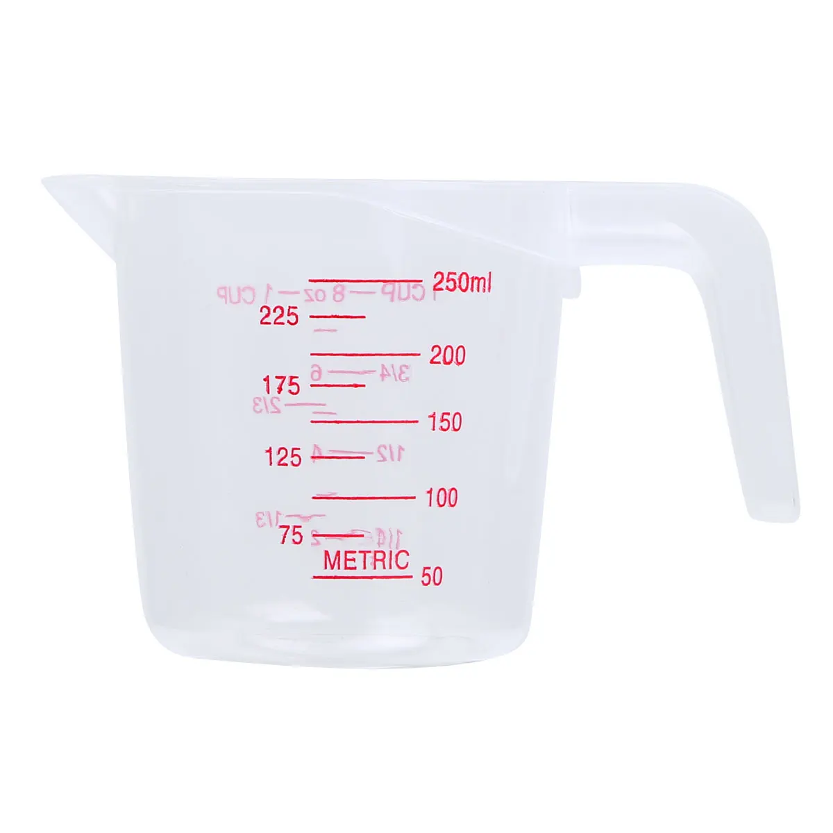 Мерный стакан прозрачный пластиковый 250/500/1000 мл с изливом под углом - купить по