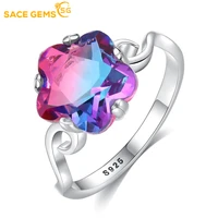 sace gems rings for women s925 sterling silver ring luxury rainbow stone floral jewelry romantic engagement gitf fine jewelry