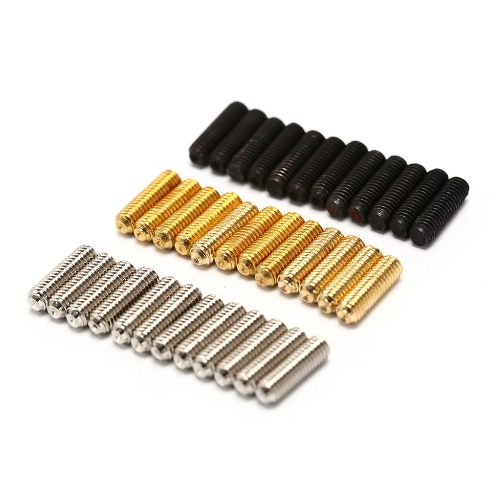

New 12PCS/PACK Electric Bass Guitar Bridge Saddles Hexagon Screws Tremolo Bridge Hex Screws for tremolo electric guitar bass