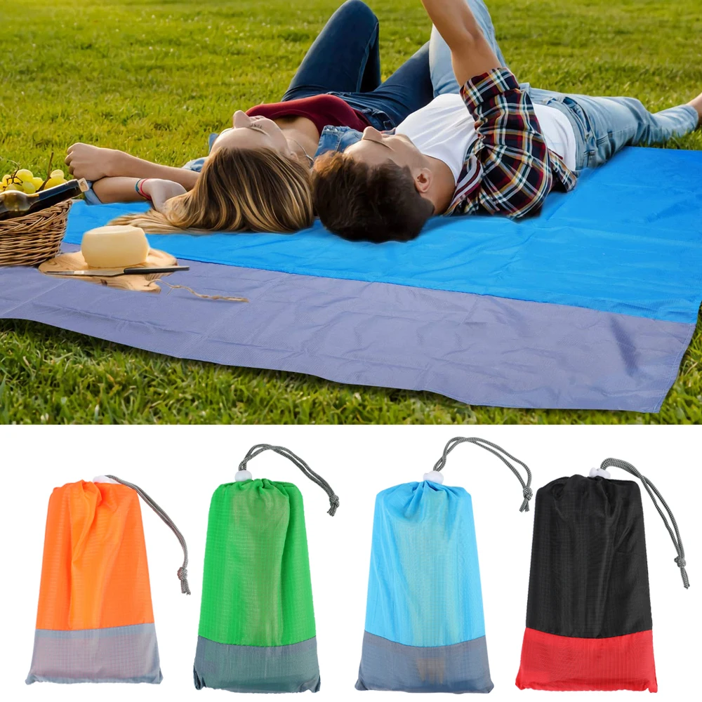 Waterproof Beach Blanket Portable Camping Mat With Pegs Outdoor Picnic blanket Ground New | Спорт и развлечения