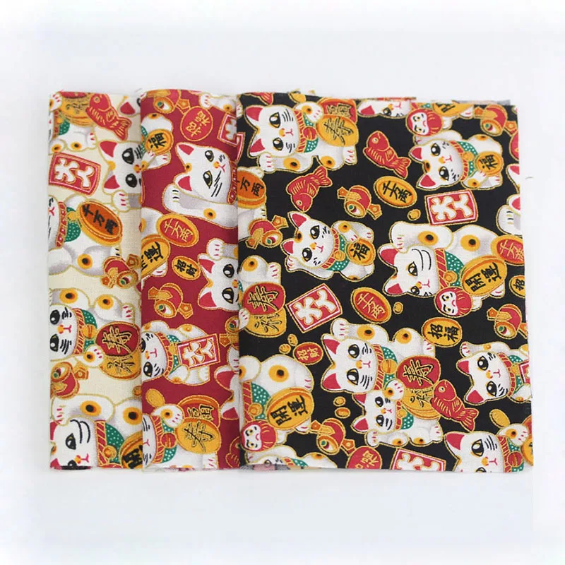 

2-4pcs Japanese Printed cloth group DIY for sewing Kimono Dolls bags Quilting material Bronzing patchwork Fabric 17*24cm