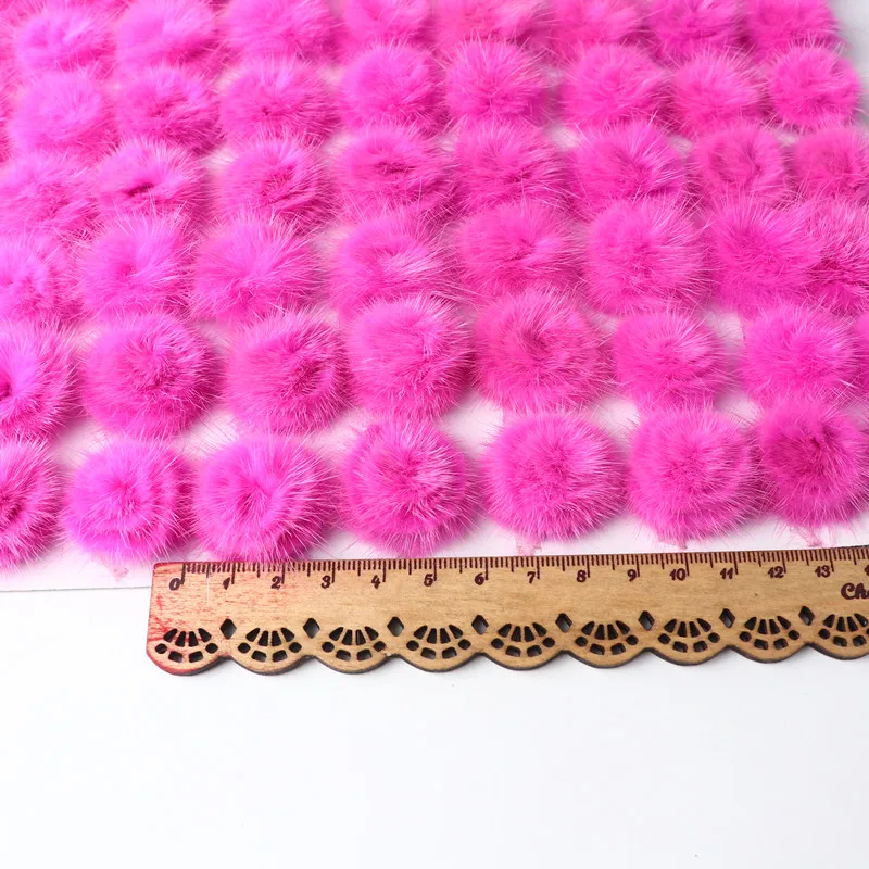 Цветные помпоны для сумок 2 5 см украшения из натурального плюш ювелирные изделия