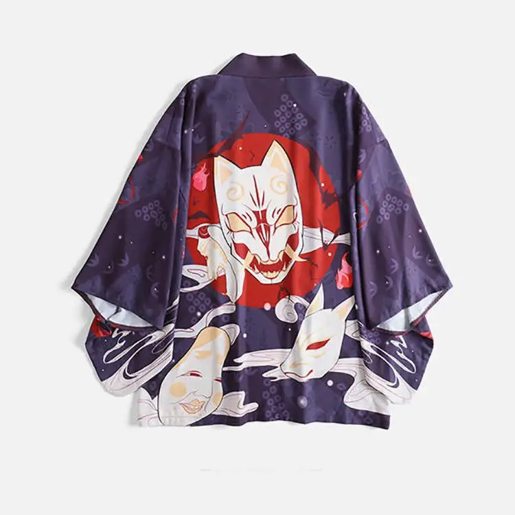 Горячая Распродажа женской мужской одежды японское кимоно юката Haori Классический Аниме самурайский Косплей рубашка Азиатский унисекс Повседневная Блузка - Цвет: Style D