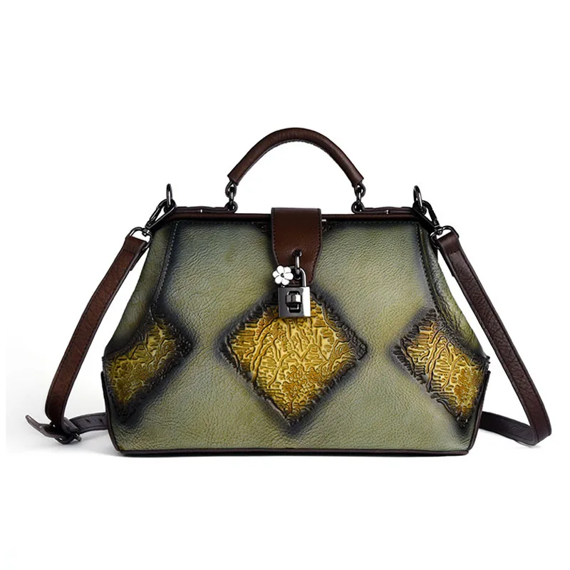 

2022 Hot Style Retro leather HandBags High-Quality Embossed Hand-Polished luxury Handbags Famous brand one-shoulder diagonal bag