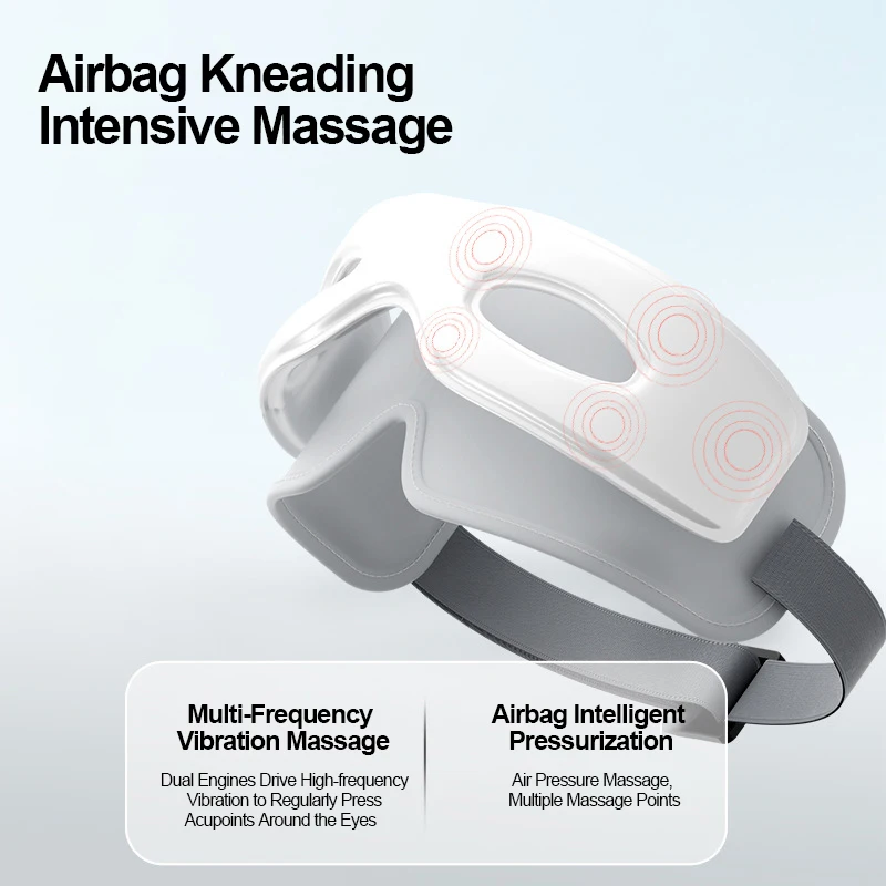 4D Eye Massager Smart Airbag Vibration Protector Care Instrument Heating Bluetooth Music Relieves Fatigue And Dark Circles | Красота и