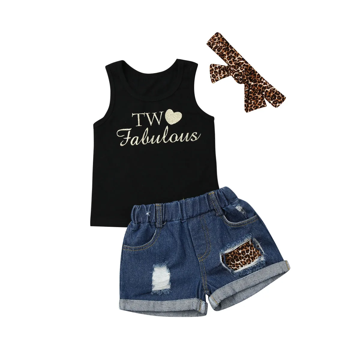 Одежда для маленьких девочек комплект одежды из 3 предметов майка с надписью топы
