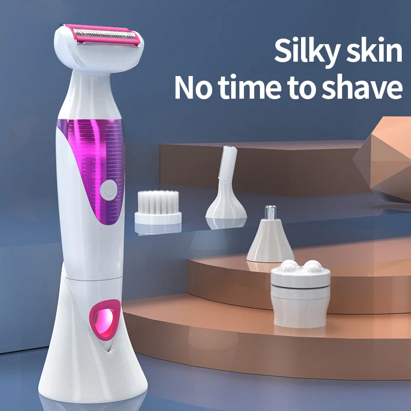 Aparador de Pêlos Removedor de Cabelo para as Mulheres Corpo Facial Elétrico Novo Design Maquiagem Indolor Olho Sobrancelha Depilador Mini Barbeador Navalha Portátil