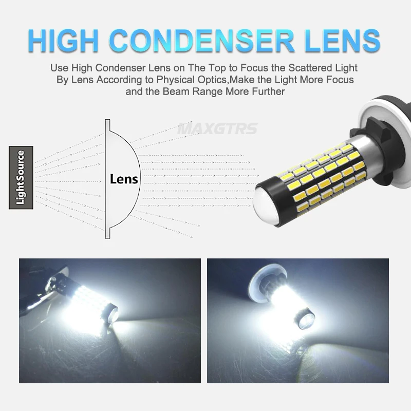 2x H3 H1 H27 880 881 3014 78SMD светодиодный Замена лампы Противотуманные фары Дневные Фары