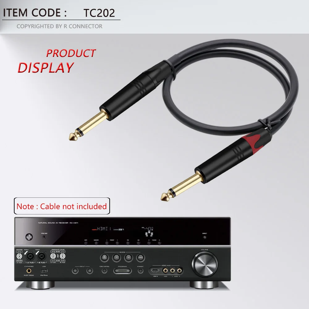 10pcsPCS Mono Jack 6.35MM Connector 1/4 Inch 6.3MM Male Plug Soldering Wire Gold Plated Brass Microphone Connecto | Обустройство дома