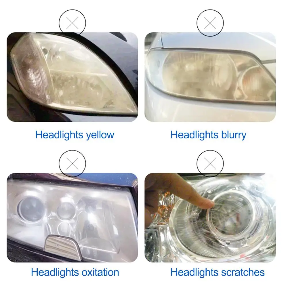 

Car Headlight Retreading Agent 10ml Auto Lamp Plating Agent Headlight Repair Liquid Scratch Oxidation Polishing Coating Liquid