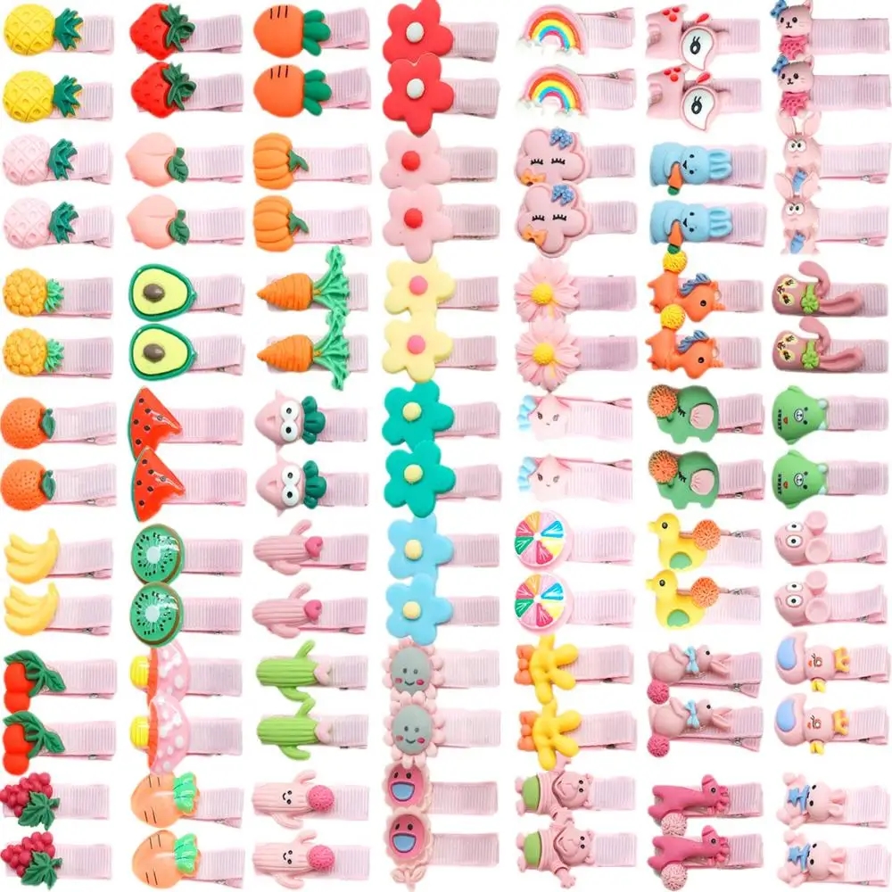 

100 Pack Cute Fruit Animal Fully Lined Alligator Hair Clips Accessories Barrettes for Baby Girl Toddlers Infants Kids Teens