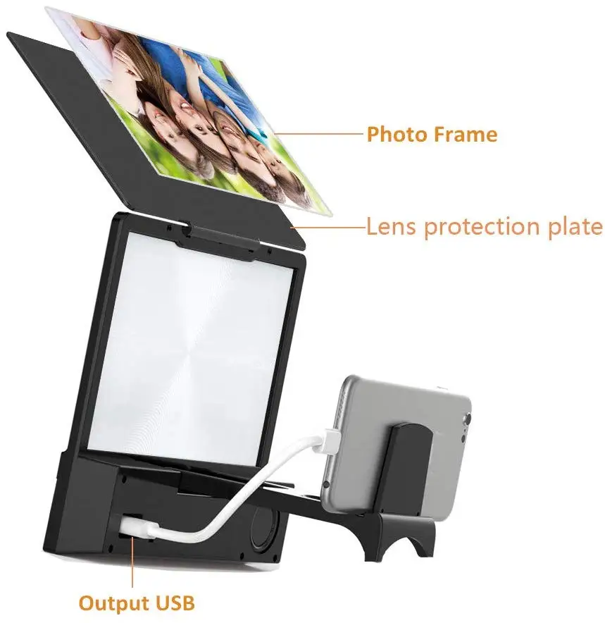 8 дюймовый 3D усилительный экран телефона тонкий складной мобильный телефон