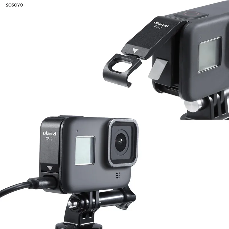 

Металлическая крышка аккумулятора, аккумуляторная боковая крышка, адаптер для зарядного порта Type-C для экшн-Камеры Gopro Hero 8, аксессуары