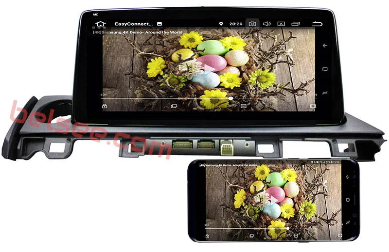 Belsee 10,2" сенсорный экран Ram 4G Rom 64 Android 9,0 DSP автомобильный Радио Стерео gps навигация мультимедийный плеер для Mazda 6