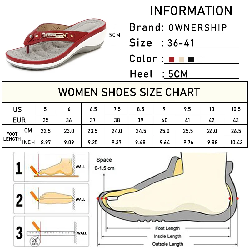 Вьетнамки Женские шлепанцы на танкетке с металлическим украшением Однотонная