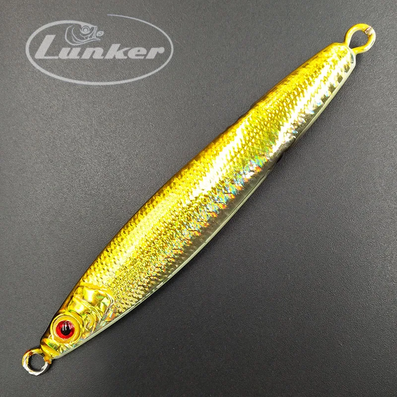 Lunker соленой воды медленная Металическая дергающаяся 60 г 80 г 100 крючковый лов рыбацкая лодка бросок с берега моря крокодил свечение