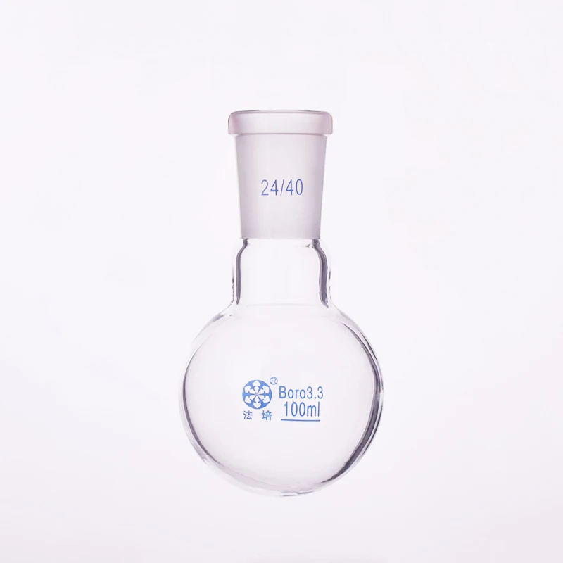 Single standard mouth round-bottomed flask,Capacity 100ml and joint 24/40,Single neck round flask