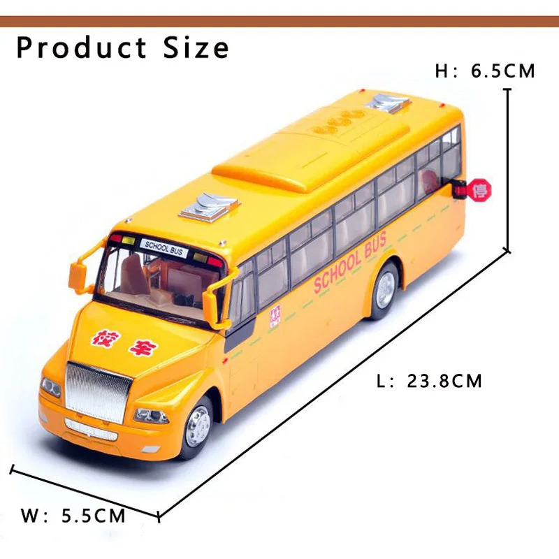 Модель автомобиля 1:32 из сплава школьный автобус Американского университета