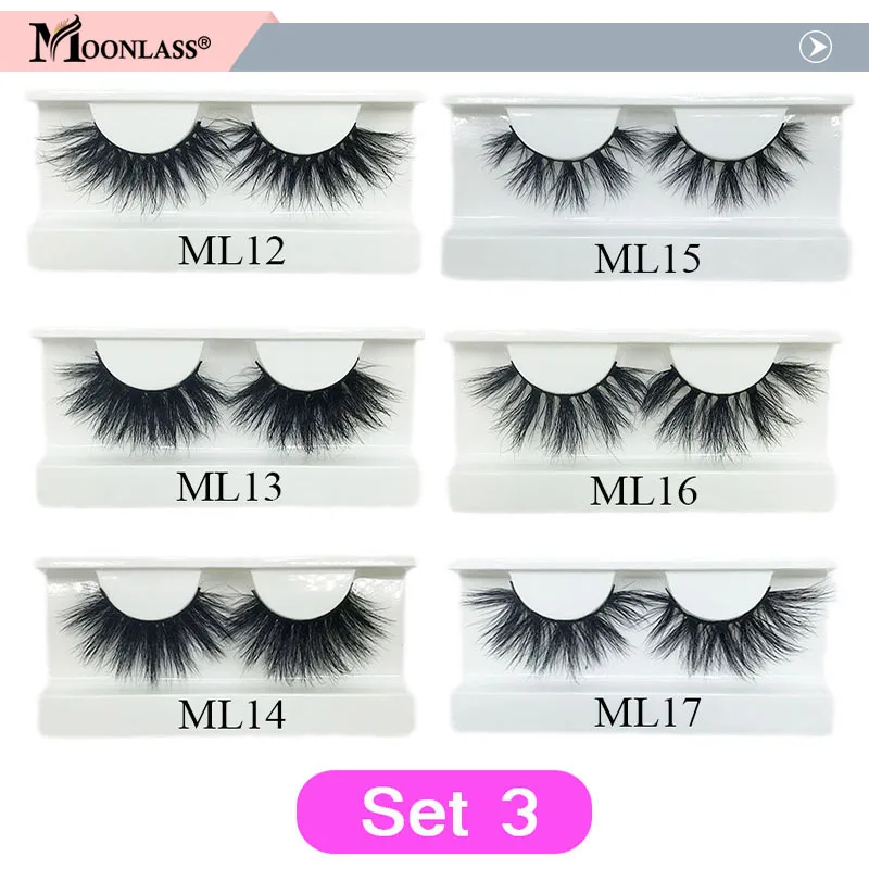 30 pairs Mink Eyelashes Bulk 25mm Dramatic Long 3D Mink Lashes Moonlass Makeup Luxury 25mm Lashes Wholesale False Eyelash