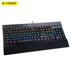 E-YOOSO Z77 Тысячелетнего Сокола, USB Механическая игровая клавиатура Радуга синий переключатель 104 ключ с подсветкой геймер для компьютера ПК русский