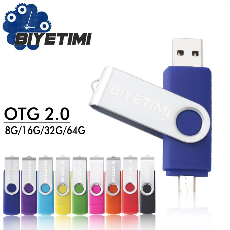 USB флеш накопитель Biyetimi OTG 128 ГБ 64 32 8 16 4 Гб|otg usb flash drive|flash driveusb drive |