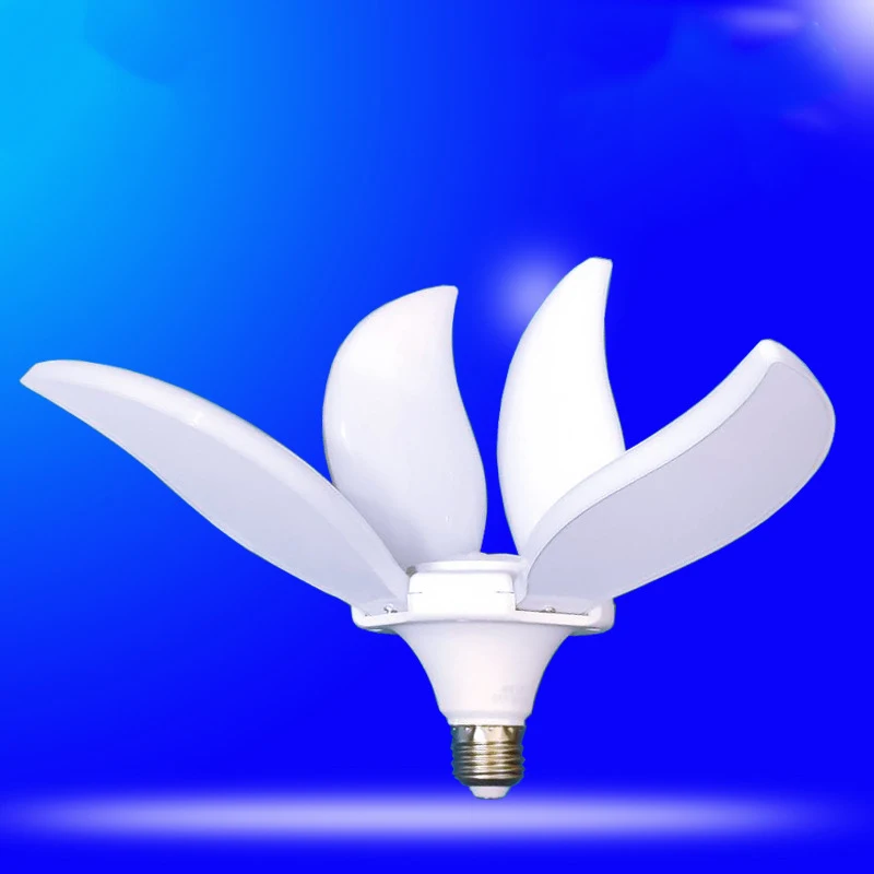 

LED Garage Lights Fan-Blade Shaped Cold White Foldable Energy Save 60W E27 Super Bright Wide Voltage Home Ceiling Light