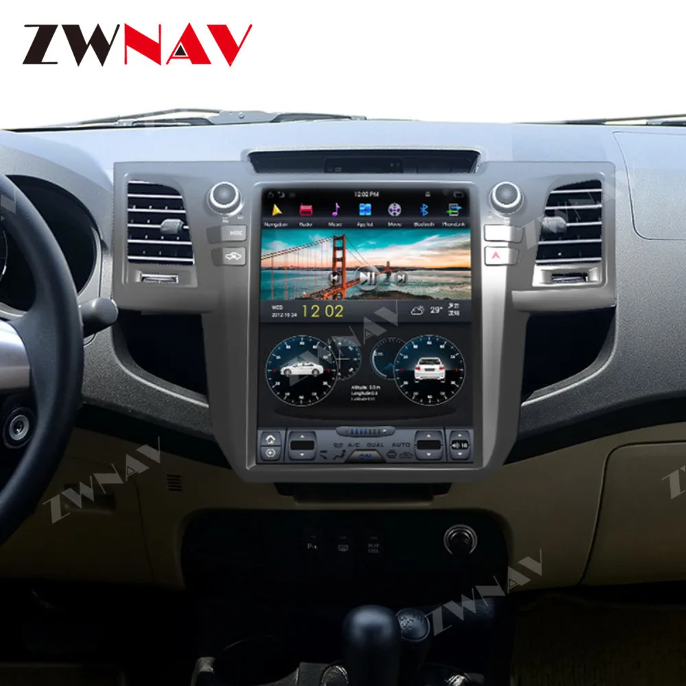 Для вертикального стиля Тесла Android 9 0 Автомобильный GPS Toyota Fortuner 2007-2015