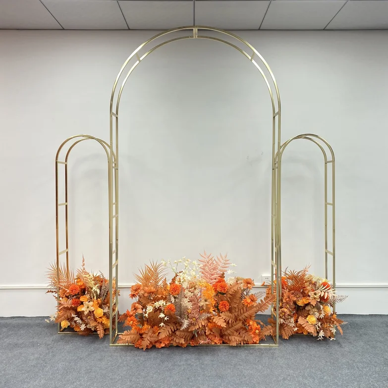 

New wedding props Zhongxing Gongyue semicircular screen curved stage background decorative screen arched ornaments