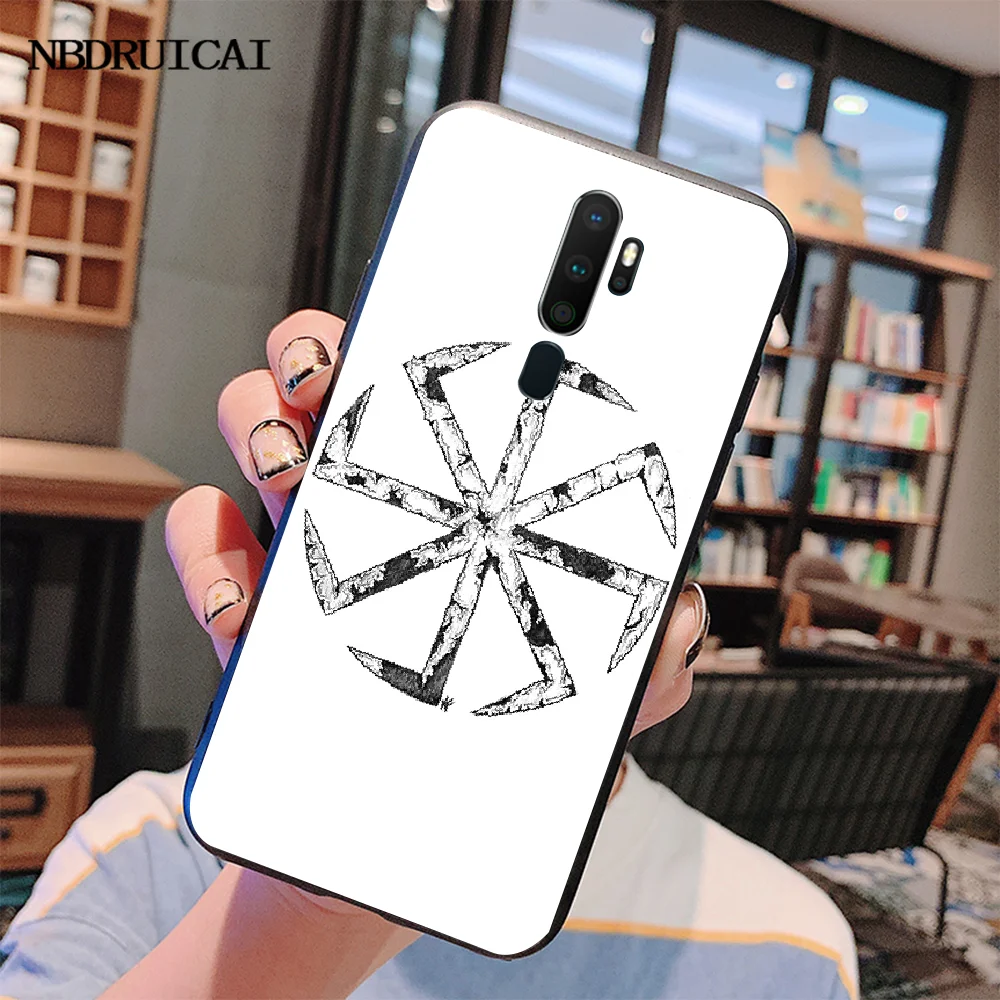 NBDRUICAI славянский символ Kolovrat мягкий силиконовый черный фоточехол для Oppo A5 A9 2020 A11x