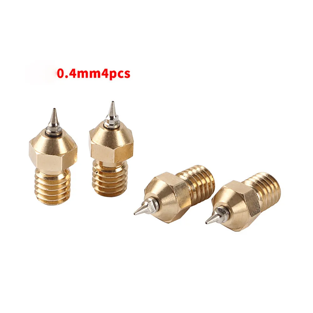 

0.2/0.3/0.4/0.5mm Airbrush Nozzle Adapter Kit for 3D Printer Extruder V6 Heating Block Hotend Nozzle Adapter Accessories